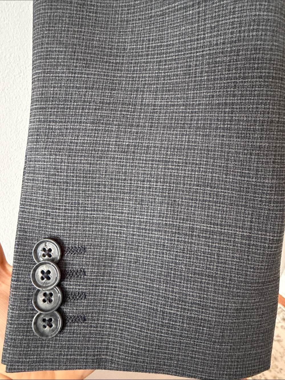 Express Men's Gray Slim Fit Wool Blend Stretch Suit 2-Piece Set 42R / 34x30 - Picture 5 of 16